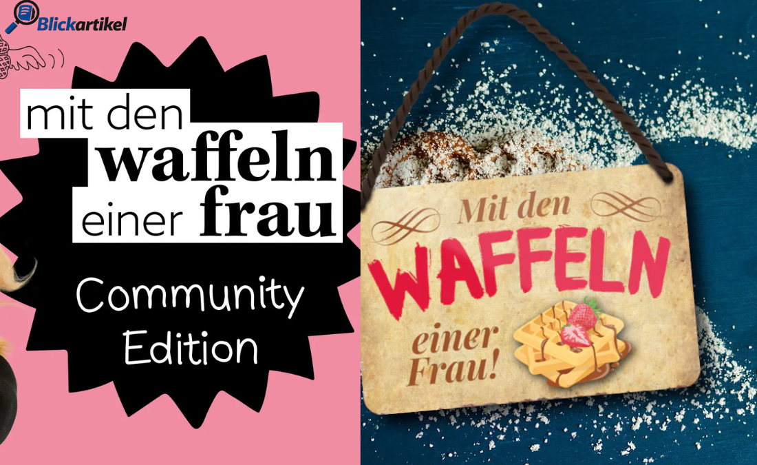 Mit den Waffeln einer Frau